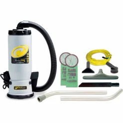 ProTeam® QuietPro BP HEPA Backpack Vacuum w/14" Scalloped Floor Tool & Wand Kit