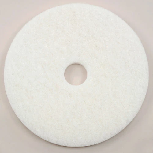 Global Industrial 17" Polishing Pad, White, 5 Per Case