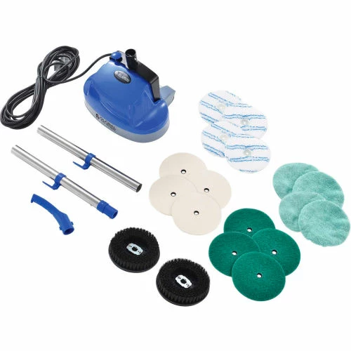 Global Industrial Mini Floor Scrubber With Floor Pads, 11" Cleaning Path - Image 5