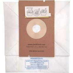 Windsor Paper Vacuum Bag For Chariot 2 iVac 24 ATV, 10/Pack, 100/Case - JAN-WIVAC24-3(10)