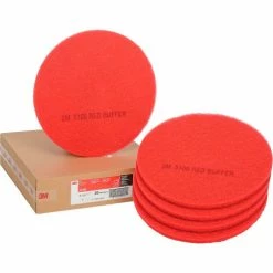 3M™ 20" Buffing Pad, Red, 5 Per Case