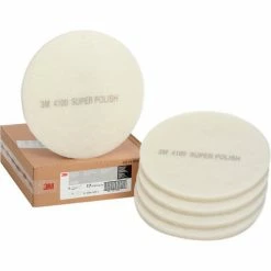 3M™ 17" Polishing Pad, White, 5 Per Case