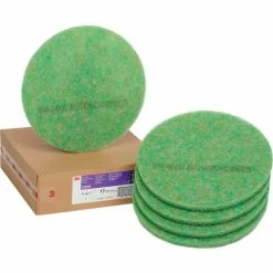 3M 17" Scrubbing Pad, Green, 5 Per Case