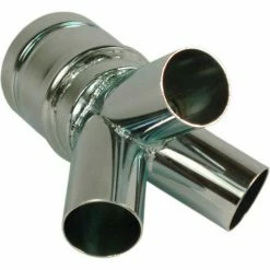 Delfin Industrial Delfin Vacuum To Hose Connecter, 3 Way Branch, Galvanized Steel