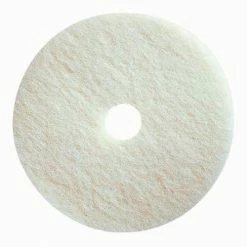 Boss Cleaning Equipment 16" Polishing Pad, White, 5 Per Case