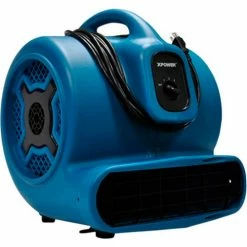 XPOWER Stackable Air Mover With 25'L Power Cord, ABS Plastic, 3 Speed, 1 HP, 3600 CFM