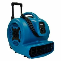 XPOWER Stackable Air Mover With Telescopic Handle & Wheels, 3 Speed, 1 HP, 3600 CFM